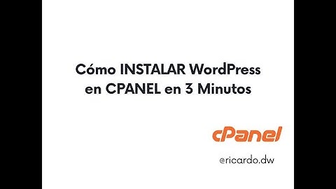 Cómo INSTALAR WordPress en CPANEL en 3 Minutos