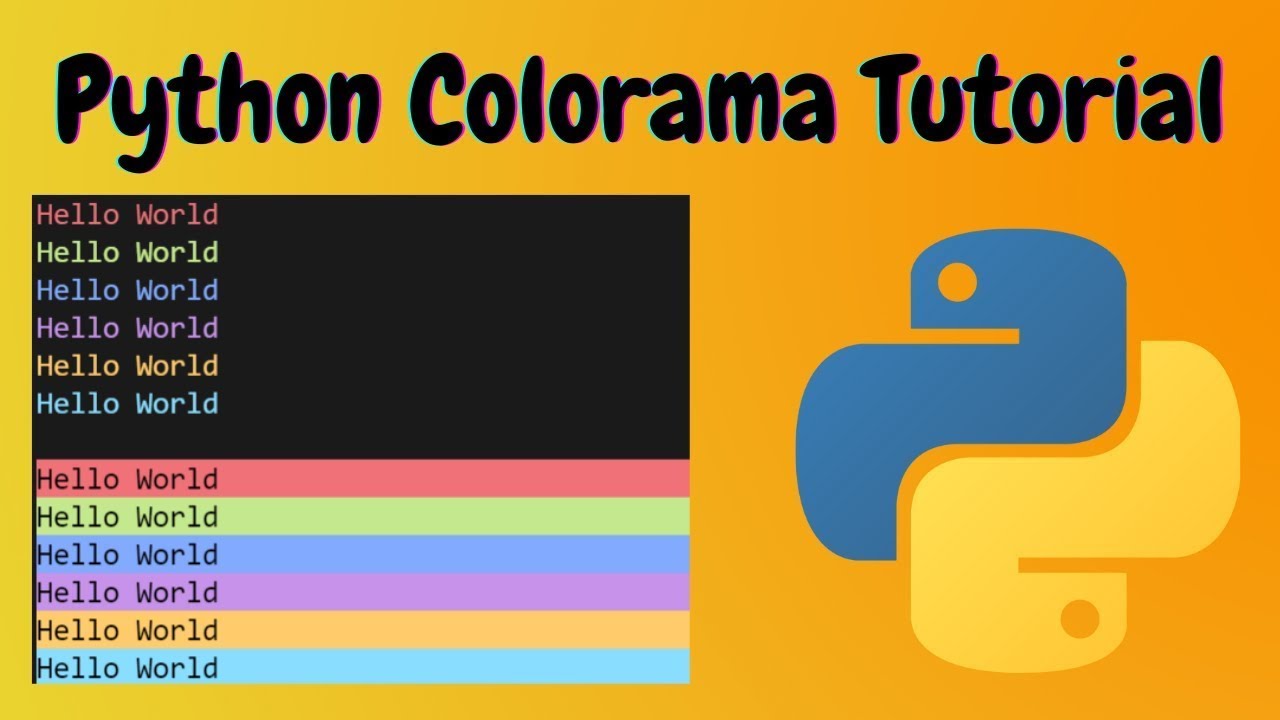 Цвет в консоли! Модуль Colorama в Python!🐍Python Module Clolorama🐍 ...