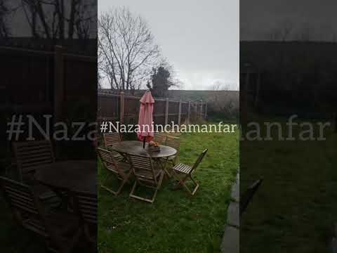 هوای دیوونه انگلیس انگلیس هوای پاک آفتاب بارون حیاط     