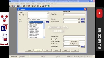 How To Create  a New Project in Estimator 2.0|Estimator 2.0 Lesson 2