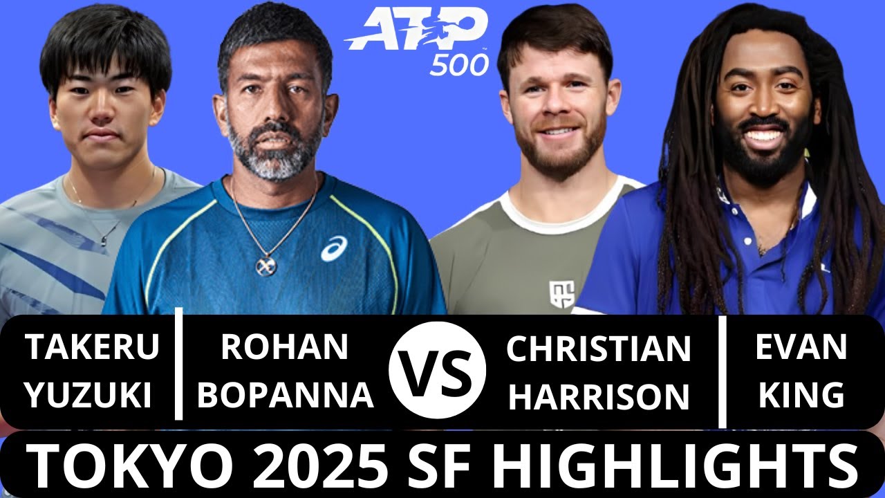 Takeru Yuzuki 柚木武 & Rohan Bopanna vs Christian Harrison & Evan King | Tokyo 2025 SF Highlights