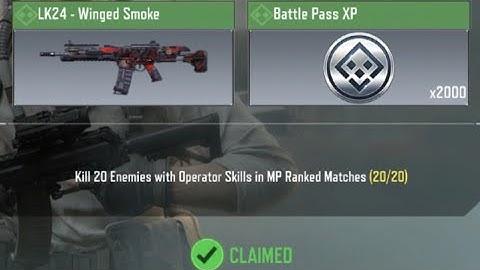 Call Of Duty Mobile Kill 20 Enemies with Operator Skills in MP Ranked matches Task Complete