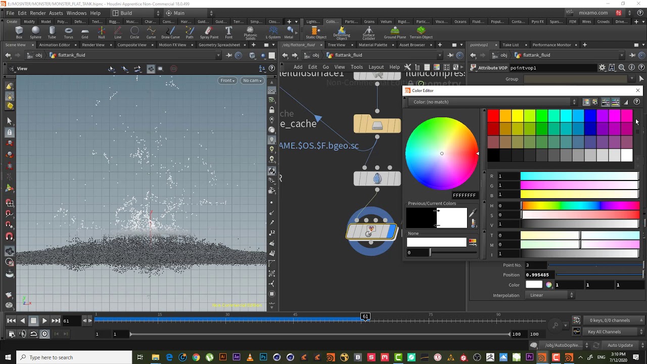 57 Art Direct Ocean Fluid Height in Houdini P4 التعديل الفني على المحيط ...