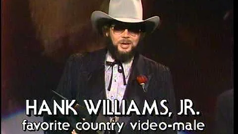 Hank Williams Jr. Wins Country Male Video - AMA 1986