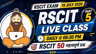 RSCIT Live Class 05 RSCIT Exam Important Questions 2026 RSCIT Computer Course RSCIT Exam 19 July 26 screenshot 3