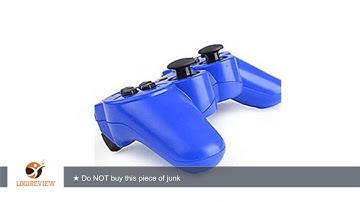 Gamepad Wireless Bluetooth Ps3 Game Controller - Double Vibration Controller Remote (Blue) by