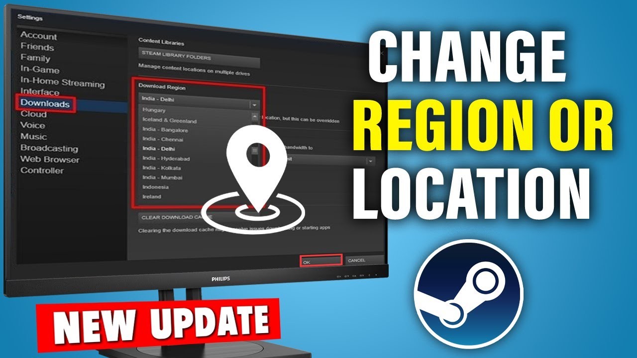 How To Change Region or Location on Steam (Quick and Very Easy Tutorial ...