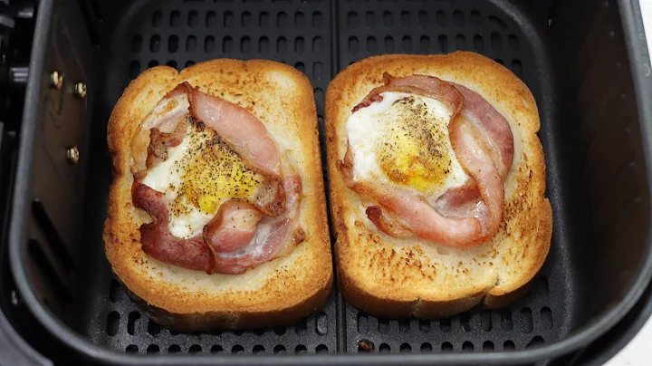 Recette de pain toasté aux œufs et bacon à l'air fryer