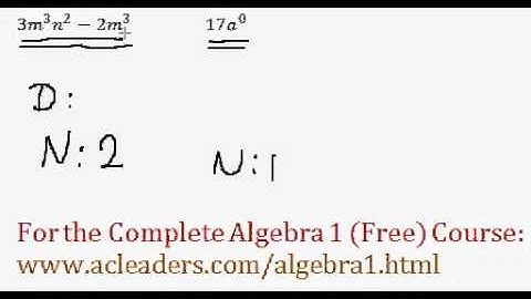 (Algebra 1) Polynomials - Classifying Polynomials Questions #5-6