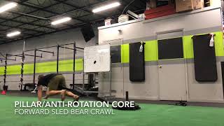 Bear Crawl Sled Pull Forward ‘Pillar/Anti Rotation’