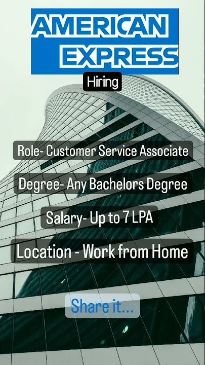 American Express hiring - WFH - YouTube