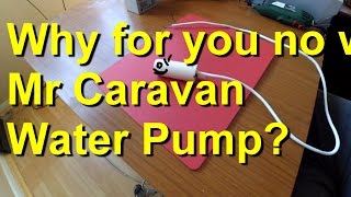 failed caravan water pump teardown