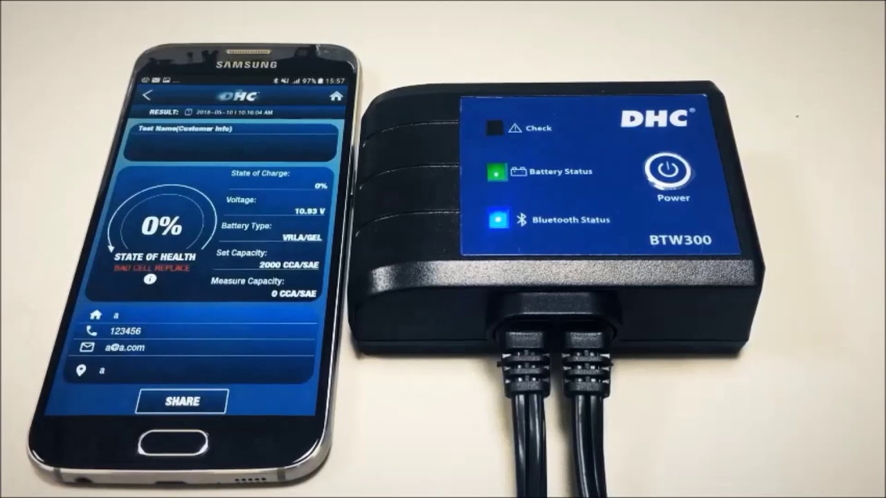 DHC BTW300 Wireless Battery Tester YouTube