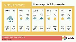 Weather in Minneapolis Minnesota - Monday Jun 15 2026
