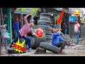 Update tyre blast prank with popping balloons  crazy reaction with popping balloon prank  so funny