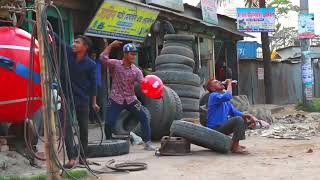 Update Tyre Blast PRANK with Popping balloons | Crazy REACTION with Popping Balloon Prank - So Funny