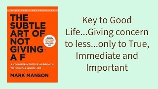 The Subtle Art of not giving a F - Summary | Mark Manson