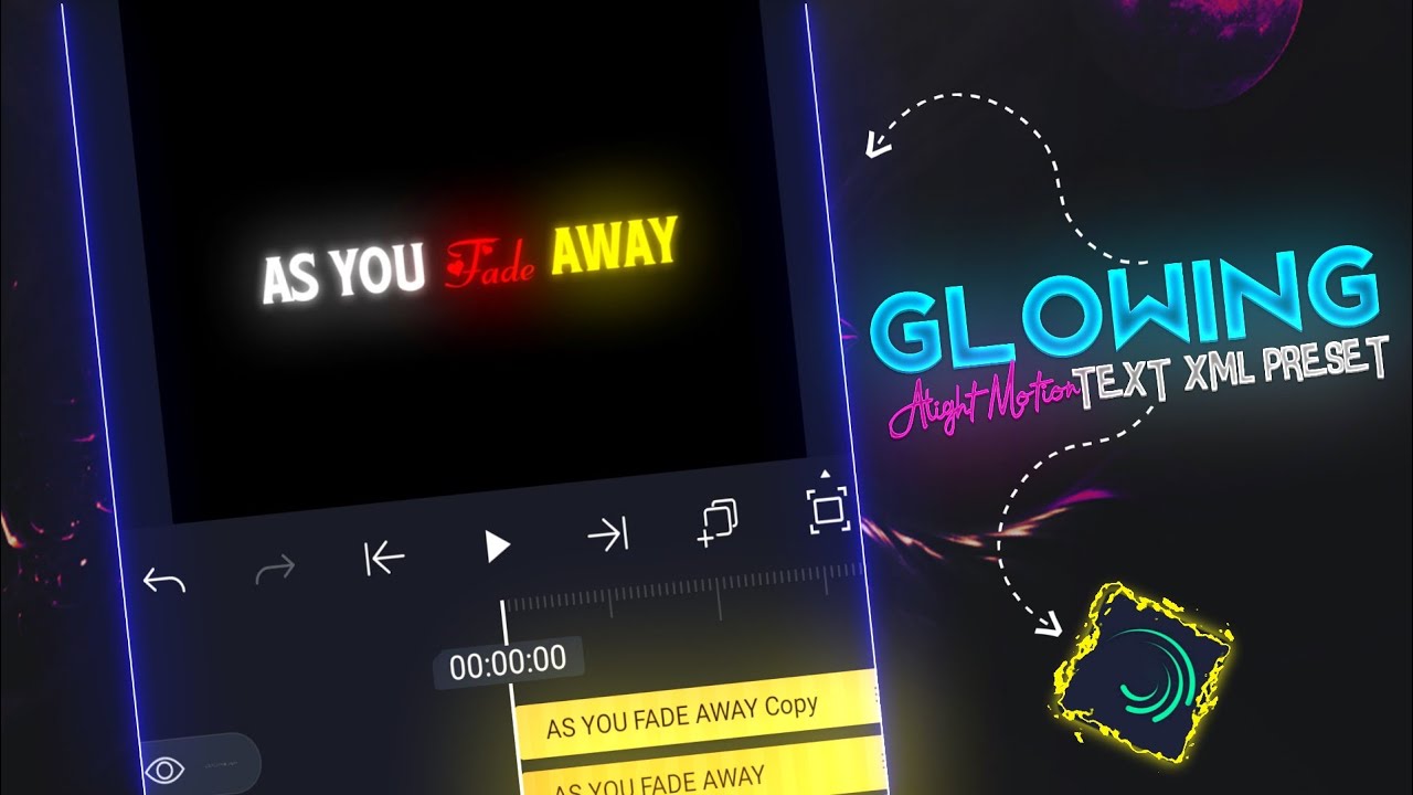 Ae Inspired Glowing Text Xml Preset | Alight Motion Glowing Text | Glow ...