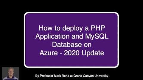 HOWTO - Deploy a PHP Application on Azure