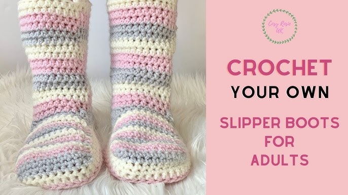 How to crochet on shoe sole 