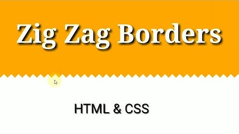 How to make Zigzag Border Using HTML CSS for Bigginers || Complete Website