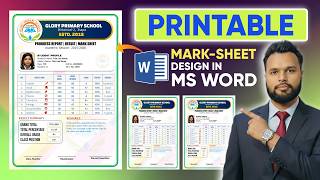 School Progress Report Card Design in MS Word | Beginner to Advanced
