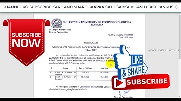 ONLY 2 MIN ME B.TECH AND B.PHARM SEM 6 BPUT 2020 EXAM | BPUT EXAM UPDATE | BPUT ONLINE EXAM -2020