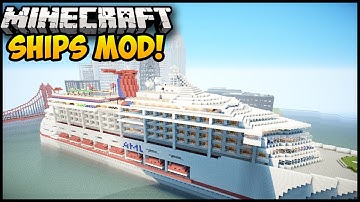 Minecraft Mods: "SHIP MOD" (PIRATE SHIPS, CRUISE SHIPS, & MORE) (Minecraft Mod Showcase)