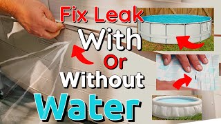 How To Fix Repair Pool Leak With &amp; Without Water Easy Simple