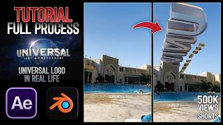 CGI Ads Using VFX in Blender | Universal Logo in Real Life | Blender VFX Tutorial