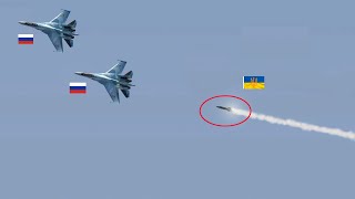 Scary moment! Two Russian Su-35 pilots were shot down by a missile and died instantly
