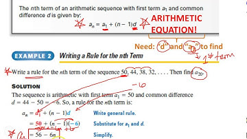 Algebra II - 12.2 Arithmetic Sequences & Series