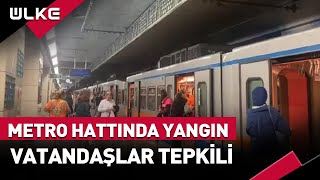 Bağcılar-Yenikapı Metro Hattında Yangın Vatandaş Duruma Tepkili...