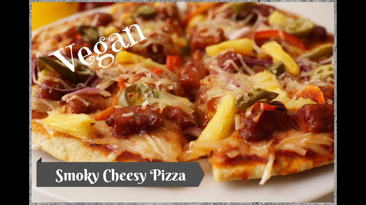 How to make Vegan Pizza| BBQ Tofu Pizza| Homemade Pizza Recipe with vegan Mozzarella