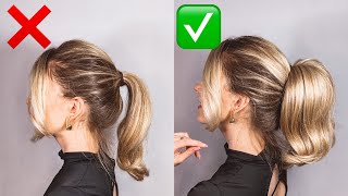 ЛАЙФХАК ДЛЯ ДЕВУШЕК: КАК СДЕЛАТЬ ОБЪЕМНЫЙ ХВОСТ 🤩 HAIR HACK: how to do beautiful ponytail 🥰