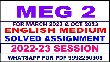 meg 2 solved assignment 2022-23 in english | meg 2 solved assignment 2022-23 | meg 2 2023