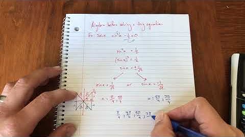 Unit 3: Trig equations requiring algebra to solve