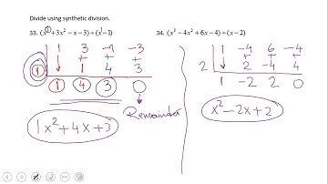 Synthetic Division of Polynomials