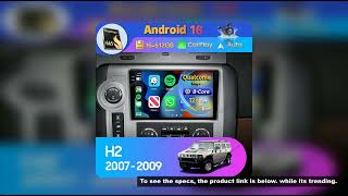 Android 16 Carplay Auto For Hummer H2 E85 2007 2008 2009 Car Radio 2K Screen Player Head Unit BT WIF Hummer H2 Android Radio