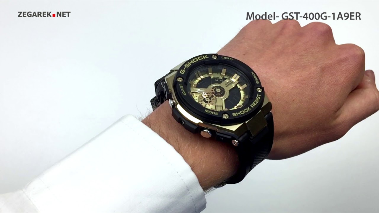 Casio G-SHOCK G-STEEL GST-400G-1A9ER - Zegarek.net - YouTube