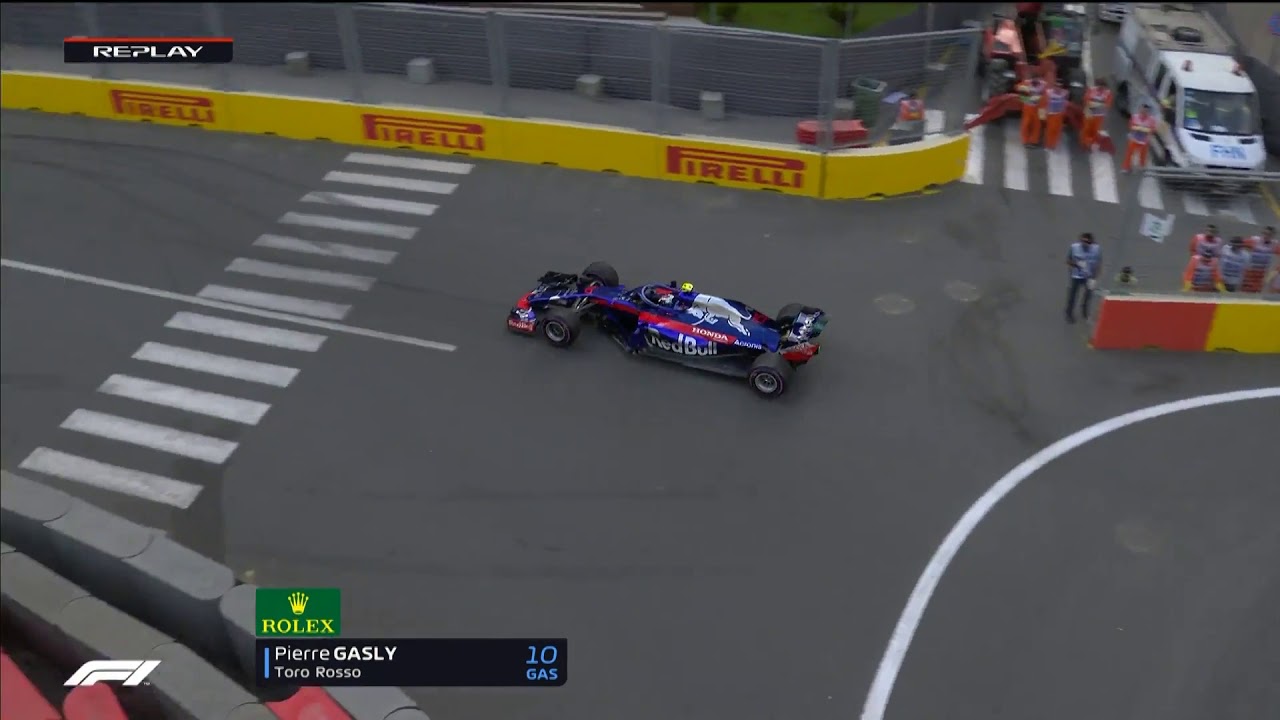 2018 Formula 1 | Baku | Gasly - Dangerous situation