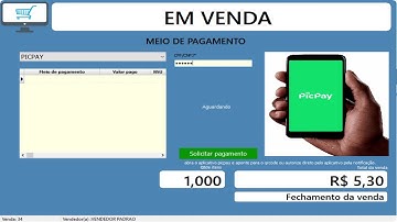 Frente de Caixa (PDV) com PICPAY [qrcode][pix]