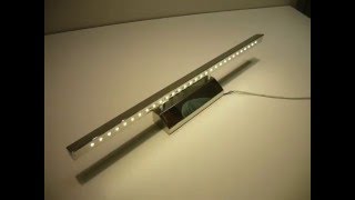 Светодиодный светильник подсветки картин и зеркал HL6652L 6W Хром 4200К 30LED видео подсветка для картин