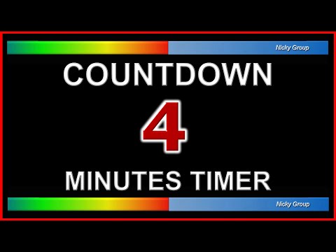 ⏰ 4 Minutes Timer - Countdown Full HD 1080p - Background Relaxing Music
