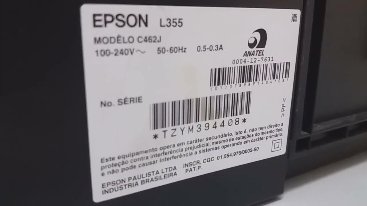 Onde est o n mero de s rie da impressora epson l3250 l3150 youtube