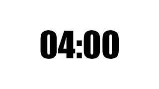 4 Minute Timer – Minimal, No Sound (White Background)