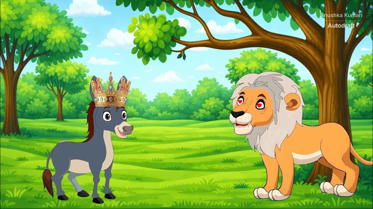 देवदूत गधा और जंगल का अंधा राजा,। हिंदी कार्टून कहानी। मोरल एनिमेशन स्टोरी। कार्टून वीडियो