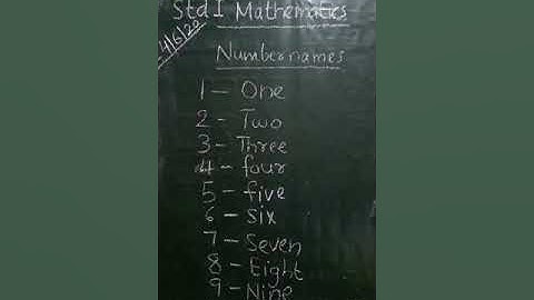 Std1 maths chapter 2 numbers part 5