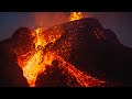 I filmed a VOLCANO at night with a drone! Iceland Volcano April 2021