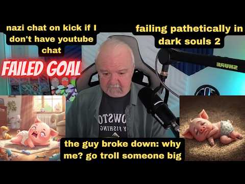 DsP--skinny decrepit old man ranting--it's illegal that I don't have chat--failing in dark souls 2